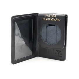 VERTICAL LEATHER WALLET WITHOUT PLAQUE WITH PRISON POLICE...