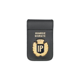 LEATHER PLAQUE HOLDER WITH FRIEZE SECURITY GUARDS I.P.