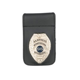 LEATHER PLAQUE HOLDER WITH FRIEZE SERV. INVESTIG. SIS