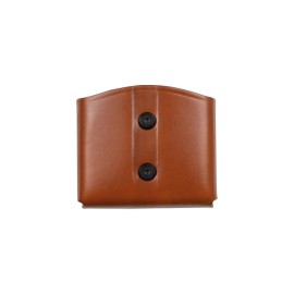 HOLDER FOR 2 POLYMER BIFILAR MAGAZINES - LEATHER WITH...