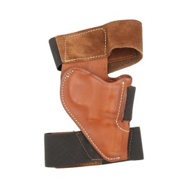 ÉTUI DE CHEVILLE EN CUIR AVEC ÉLASTIQUE VOITURE MOYENNE 3.5"
